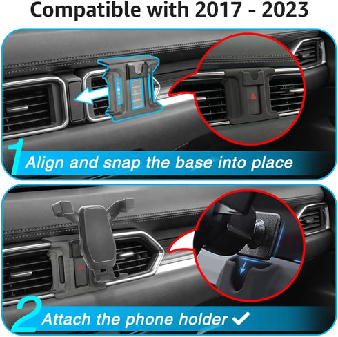 AYADA Phone Holder Compatible with CX5, Upgrade Gravity Auto Lock Phone Mount, Easy to Install Accessories 2017-2023