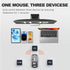 Razemate BT5.1/2.4G Transparent Wireless Mouse Bluetooth Mouse Rechargeable Mute Laptop Mice