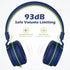AILIHEN Kids Headphones, I35 On-Ear Headphones for School, Safe Volume 93dB, Foldable, Blue Green