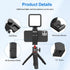 ULANZI ST-02S Aluminum Phone Tripod Mount with Cold Shoe, Universal Metal Adjustable Clamp for iPhone & Samsung