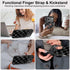 Jefonha 17 17 6.9 inch, Checkered Case for iPhone Pro Max with Finger Strap Kickstand Cute Checkerboard Bow Phone Case