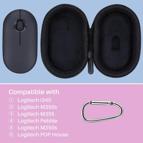 Mouse Case Compatible with Logitech Pebble 2 M350s / M350 / M355 / i345 / POP Slim Bluetooth Mouse (Graphite)