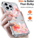 Wihytec 12/12 Pink Lily Flowers Phone Case for iPhone PRO Pink Lily Case Cover Clear Phone Case Four Corner Reinforced