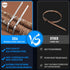 Metal Zip Ties - 100 Pcs 11.8 Inch 304 Stainless Steel Multi-Purpose Cable Ties for Outdoor Use