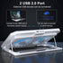 Laptop Cooling Pad with Adjustable Height, Two 5.1 Inches Fans, Suitable for 12"-15.6" Laptops (White)