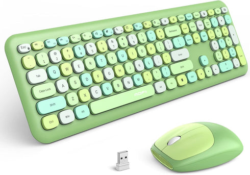 MOFii Wireless Keyboard and Mouse Combo, Full Size Keyboard, 2.4GHz USB Connection, Cute Wireless Mouse