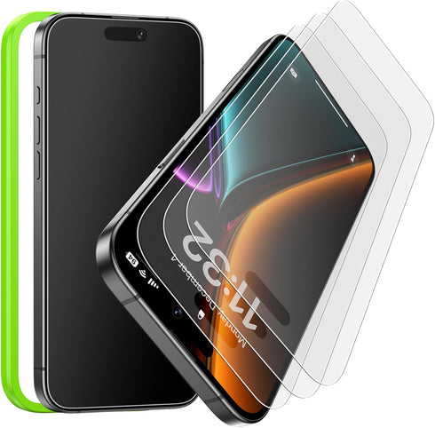 Esanik 3-Pack for iPhone 17/16 Pro Matte Glass Screen Protector - Anti-Glare,
