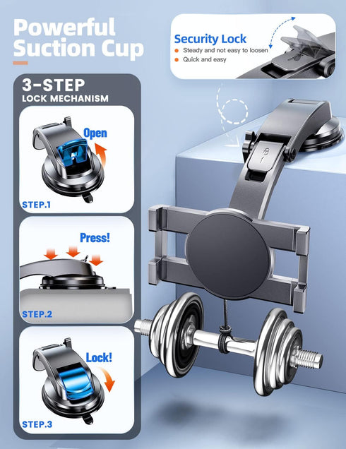 eSamcore Dashboard Tablet Holder for Car Suction Cup Mount with Large Clamp for 6"-11" Tablets