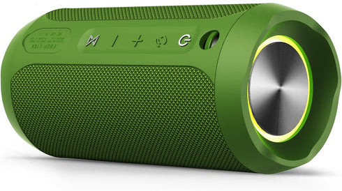 EDUPLINK Bluetooth Speaker, Portable Waterproof IPX7 Speaker, TWS Pairing Stereo, Long Playtime for Home & Travel, Green