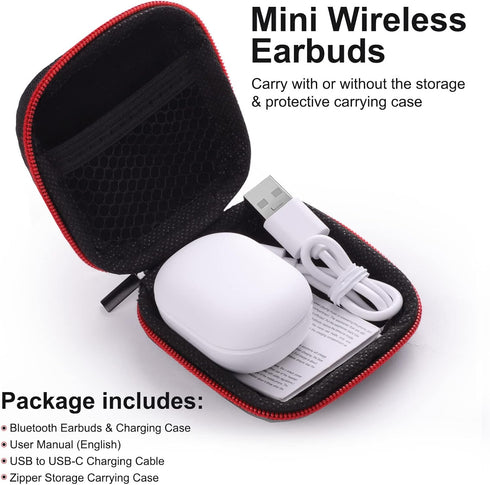 Wireless Earbuds, Bluetooth Headset Mini in-Ear Headphone, Noise Canceling Deep Bass Earphone for iPhone 15/13 Pro Max,