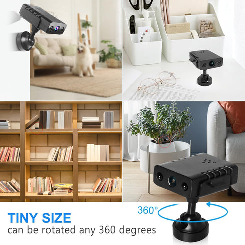 Hidden Wireless WiFi Spy Camera, 2024 Upgraded Nanny Cam Security Surveillance Camera with Night Vision