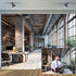 JAWO 7X5ft Modern Office Backdrop for Video Conference Business Backdrops Rustic Brick Wall