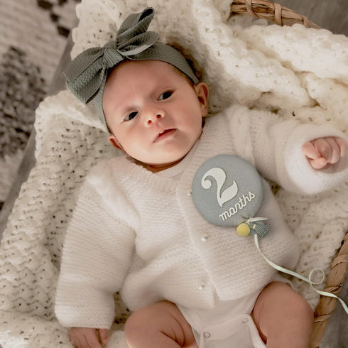 Balloon Baby Monthly Milestone Marker Signs, Photo Prop for Photoshoot | Stuffed