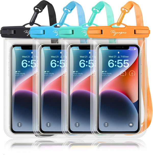 Waterproof Phone Pouch Bag, 7.5in Waterproof Case for Beach Travel, Lanyard Holder for iPhone 15 Pro Max Galaxy S23