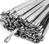 Metal Zip Ties - 100 Pcs 11.8 Inch 304 Stainless Steel Multi-Purpose Cable Ties for Outdoor Use