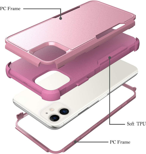 Compatible for Apple iPhone 11 Cases, Heavy Duty Shockproof Protective Phone Cover for iPhone 11