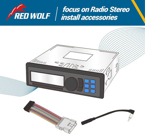 RED WOLF Car Radio Antenna Adapter Replacement for Jeep Wrangler JK JKU 2007-2023, Dodge Chrysler Stereo Adapter