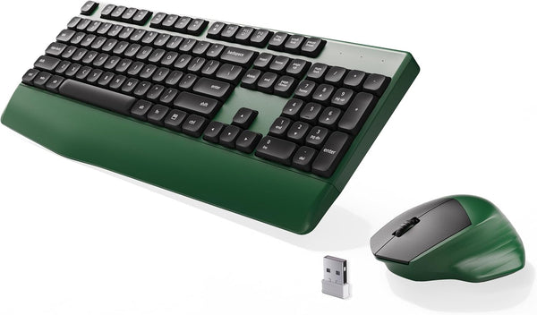 MPTOG Ergonomic Keyboard and Mouse Combo with Wrist Rest, BK Chipset, Full-Size Colorful