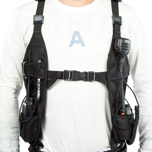 Radio Shoulder Harness Holster Chest Holder for Police Firefighter Two Way Radio