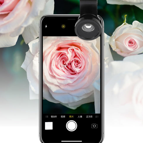 Toddmomy 2 Sets 3-in-1 Phone Camera Lens Kit with Fisheye, Macro, and Wide Angle Lenses for Smartphones, Black Clip-on