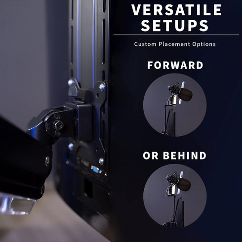 VIVO 16 inch Above/Behind VESA Monitor Livestream Device Shelf Mount, Holds Cameras, Webcams, Microphones, Black