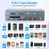 MTAKYI 8 1 Card,10Gbps 16/15, Type B XQD Card Reader in USB C/USB A for CFexpress Type B CFexpress Adapter for Type