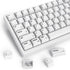 Guffercty kred 128 Keys Minimalist White Keycaps, XDA Profile Dye-sub PBT Keyboard Caps for 60% 65% 75% 96% Mechanical