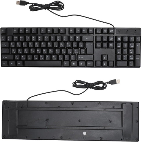 BTSEURY K1800 104 4.9ft USB Wired Gaming Keyboard Keys, Minority Language, Cable, Ergonomic Design for Office