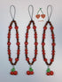 Drawwind Phone Charm Strap, Handmade Beaded Phone Lanyard Wrist Strap for Women Girls (Sweet Cherries)