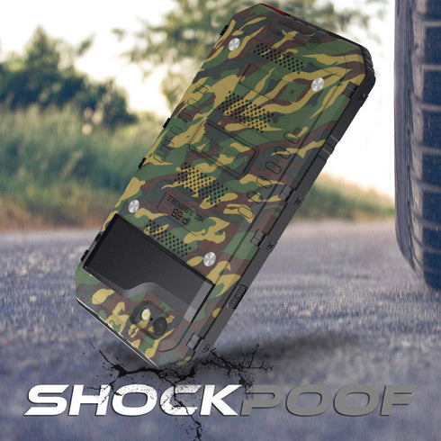 Beasyjoy Heavy Duty Case for iPhone SE 2022/2020, with Screen Protector, Military Grade Shockproof, Camo