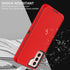 Samsung Galaxy S21 Plus Case with 2Pcs Self Healing TPU Screen & Camera Lens Protectors - Military Grade Red/Black