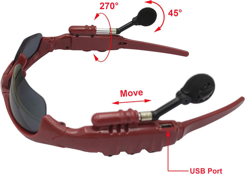 Wireless Bluetooth Sunglasses, Anti-ray Stereo 4.1 Music Headphones for Men, Support Headset and Hands-free for Cell