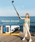 Victiv 68" Phone Tripod & Selfie Stick with Remote and Fill Light, Auto Open Cell Phone Tripod Stand, Extendable Phone