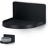 BRAINWAVZ Screwless Round Floating Shelf Mount for Security Cameras, Baby Monitors, Speakers, and More (Black)