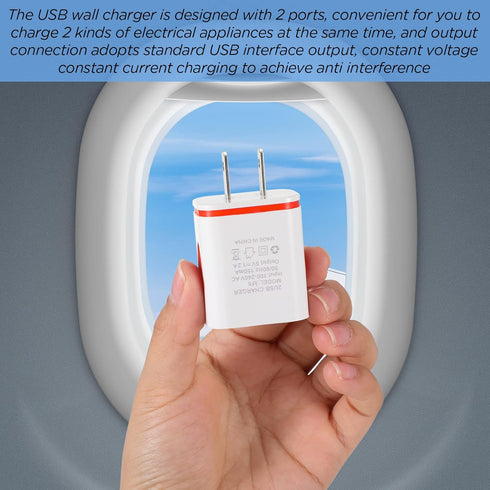 12 Pcs USB Wall Charger Adapter Plug Cube, 2.1A Fast Charging Block, Colorful Water Drop Style for Smartphones & Tablets