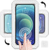 Waterproof Shower Phone Holder, Wall Mounted 360° Rotation Anti Fog HD Touch Screen Case for Bathroom Bathtub Kitchen