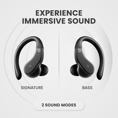 Runner 40 Secure-Fit Wireless Earbuds for Small Ears, Bluetooth Earbuds for Running, Deep Bass Wrap Around Earbuds with
