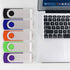 5 Pack 32GB Flash Drive, USB 2.0 Swivel Thumb Drives for Data Storage, Black/Blue/Orange/Green/Purple
