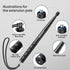 VYVIYON 114cm Stick,1/4" Insta360 X4 X5 Invisible Selfie Extended Monopod Pole with Adapter Compatiable with Sports