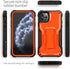 ExoGuard Rubber Shockproof Full-Body Case for iPhone 11 Pro with Built-in Screen Protector and Kickstand (Orange)