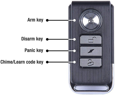 HENDUN (1 Pack, Extra Remote for Wireless Anti-Theft Door & Window Security Alarm/Bike Alarm, Alarm System Remote