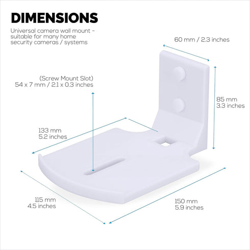 Screwless Wall Mount Small Shelf for Baby Monitors, Security Cameras, Speakers, Decor, Plants & More, Strong VHB Adhesive with Screw in Option, Easy to Install, No Mess Shelves by Brainwavz