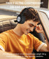 On-Ear Headphones Wireless Bluetooth, Lightweight Foldable Design, 20H Playtime, Built-in HD Mic, Black