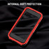 iPhone SE 2022 (3rd Gen) Heavy Duty Case with Glass Protector, Rugged Shockproof, Drop Proof, 3-in-1 - Red/Black