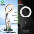 Mionondi Desk Ring Light with Telescopic Stand, Travel Desktop Hola Light for Phone Selfie Laptop Zoom Video Calls