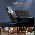 MERRO for iPhone 13 Pro Case with Screen Protector, Military-Grade Sliding Camera Cover, Magnetic Stand, 6.1" Black