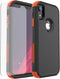 iPhone XR Case, Black Orange, Dropproof Shockproof 3-Layers Heavy Duty Drop Protection with Tempered Glass Screen