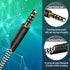 Replacement for Astro A40 Cord, A10 Headset Cable Braided Wire, 6.5 Feet Volume Control Cable (Black and White)