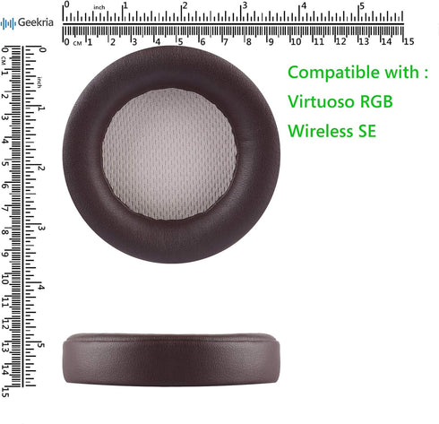 Geekria QuickFit Replacement Ear Pads for Corsair Virtuoso RGB, Virtuoso RGB Wireless SE, Virtuoso RGB Wireless XT