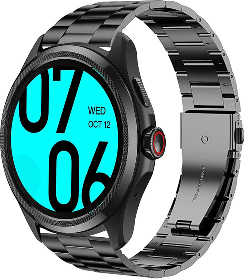 Compatible for Ticwatch Pro 5 Band, Quick Release Stainless Steel Metal Replacement Straps Compatible with Ticwatch Pro 5 Android Smartwatch